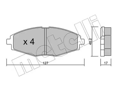 Комплект тормозных колодок дискового тормоза METELLI 22-0293-0