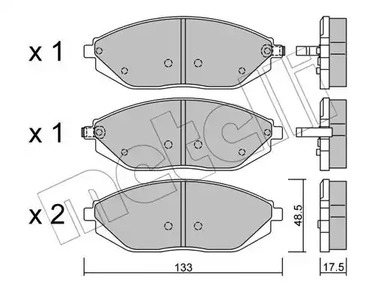 Комплект тормозных колодок дисковый тормоз