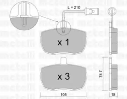 Тормозные колодки METELLI 22-0016-5