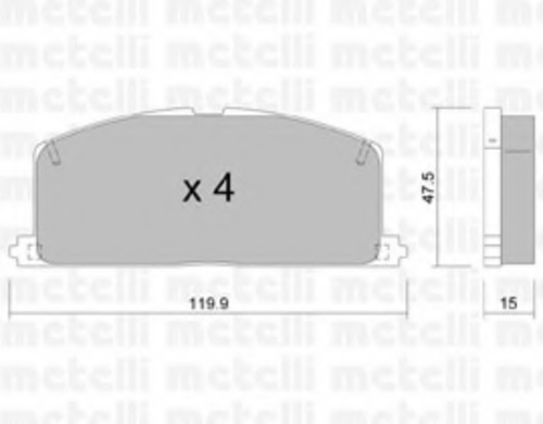 Тормозные колодки METELLI 22-0108-0