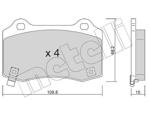 К-т дисков. тормоз. колодок METELLI 22-0251-6