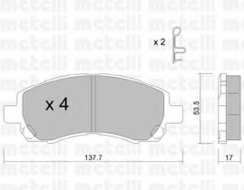 Тормозные колодки METELLI 22-0295-0