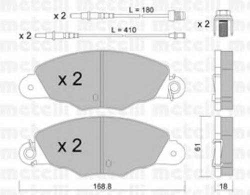 Тормозные колодки METELLI 22-0334-0
