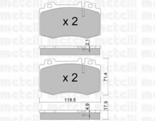 Тормозные колодки METELLI 22-0563-5