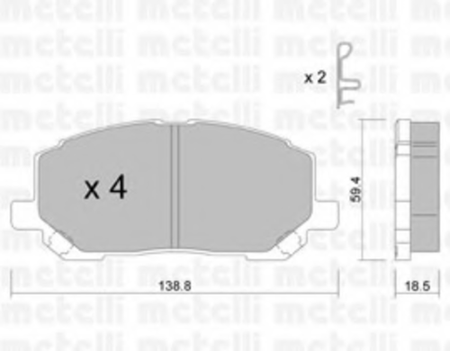 Тормозные колодки METELLI 22-0616-0