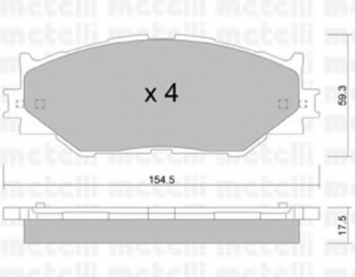 Тормозные колодки METELLI 22-0760-0