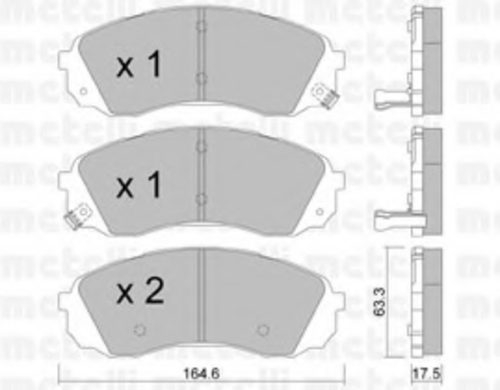 Комплект тормозных колодок дисковый тормоз