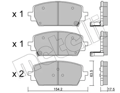 К-т дисков. тормоз. колодок METELLI 22-1303-0
