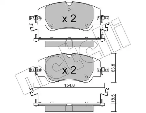 К-т дисков. тормоз. колодок METELLI 22-1350-0