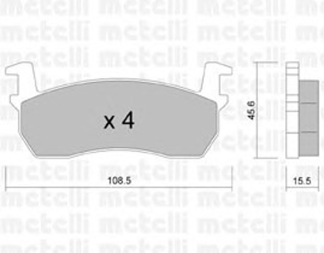 Колодки тормозные дисковые METELLI 22-0034-0