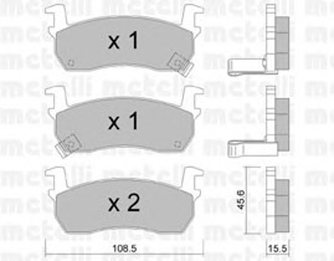 Колодки тормозные дисковые METELLI 22-0034-1