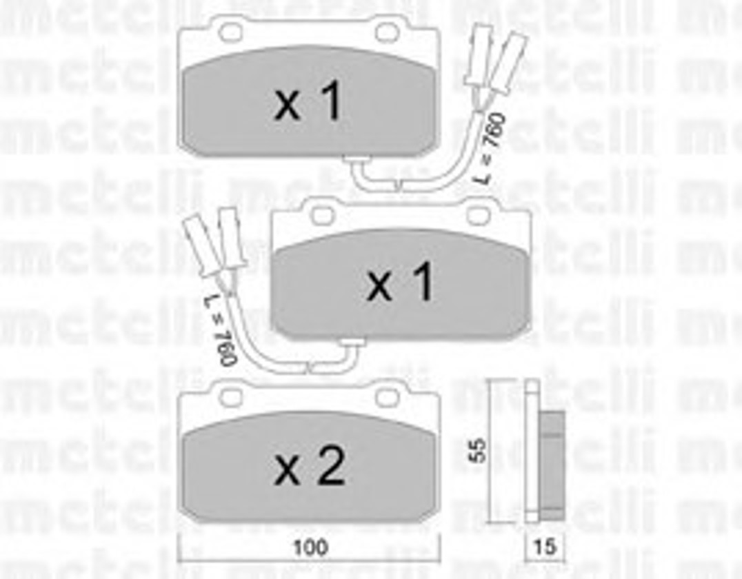 Колодки тормозные дисковые METELLI 22-0040-1