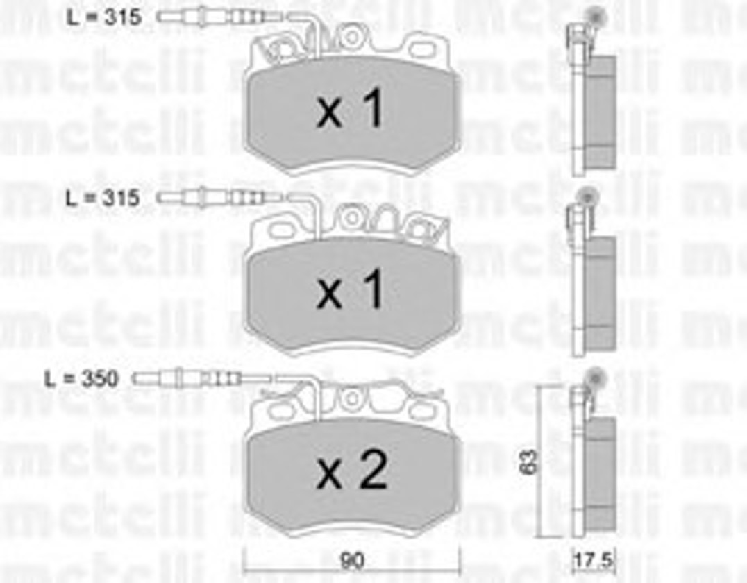 Колодки тормозные дисковые METELLI 22-0049-2