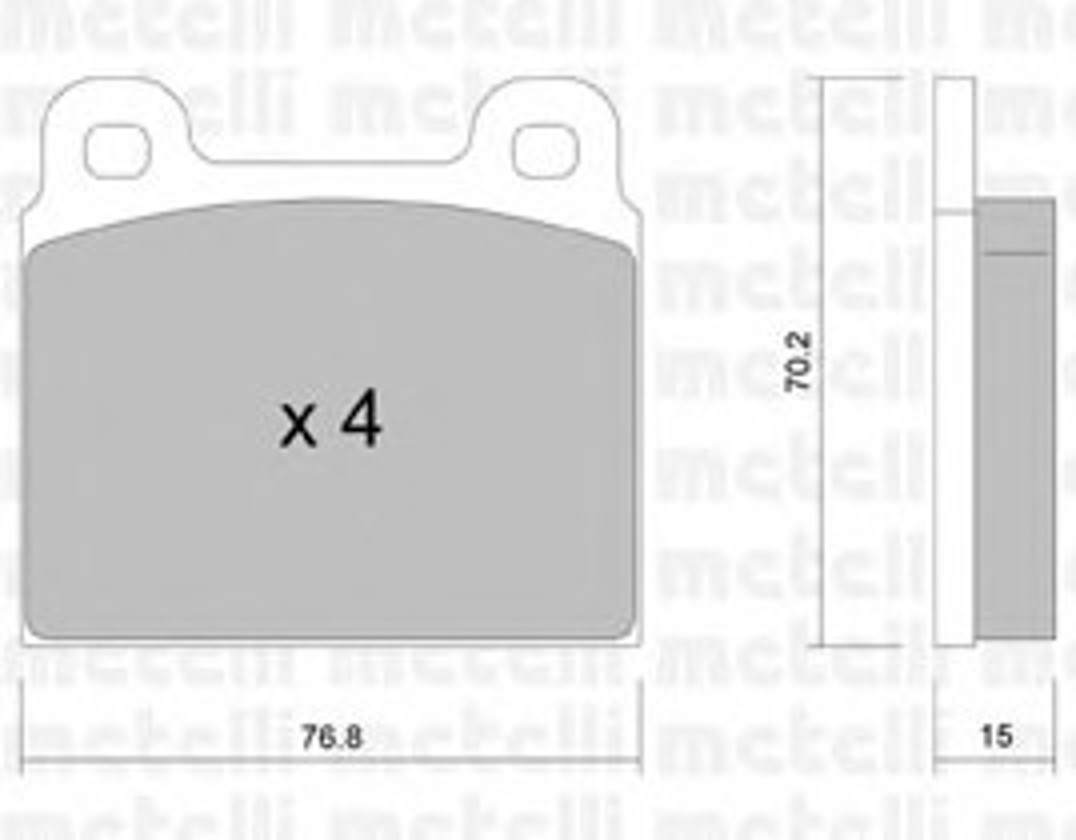 Комплект тормозных колодок дисковый тормоз METELLI 22-0078-1