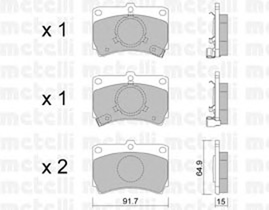 Колодки тормозные дисковые METELLI 22-0103-0