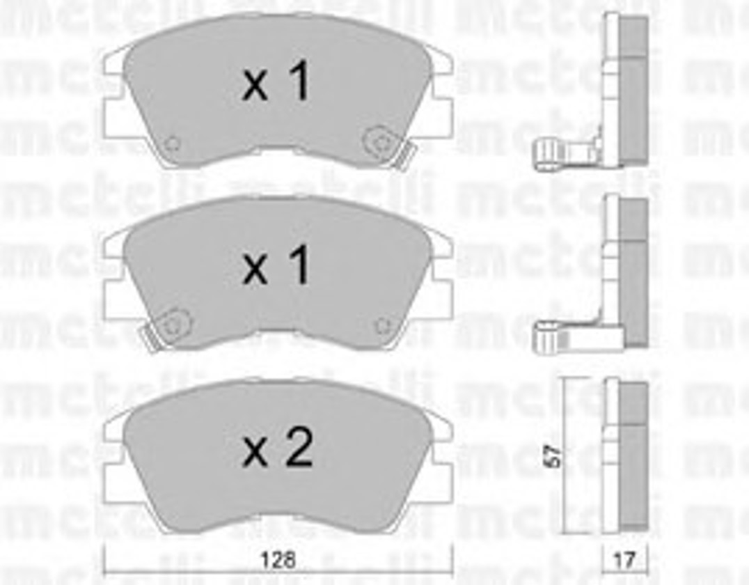 Колодки тормозные дисковые METELLI 22-0115-0