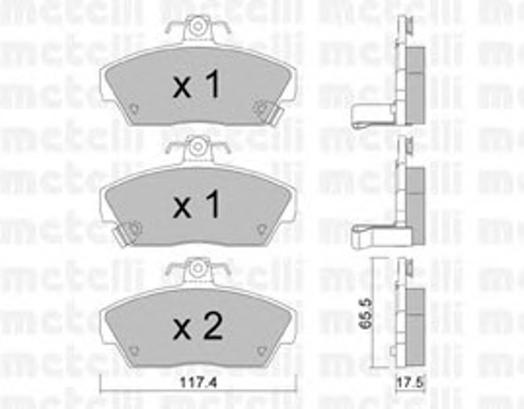 Колодки тормозные дисковые METELLI 22-0119-0