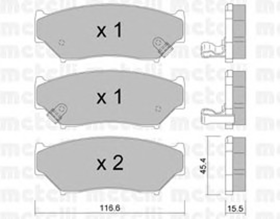 Комплект тормозных колодок дисковый тормоз METELLI 22-0136-0