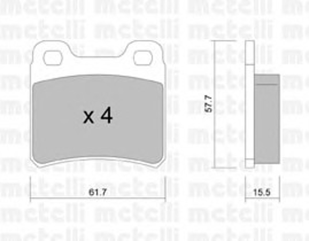 Колодки тормозные дисковые METELLI 22-0141-0