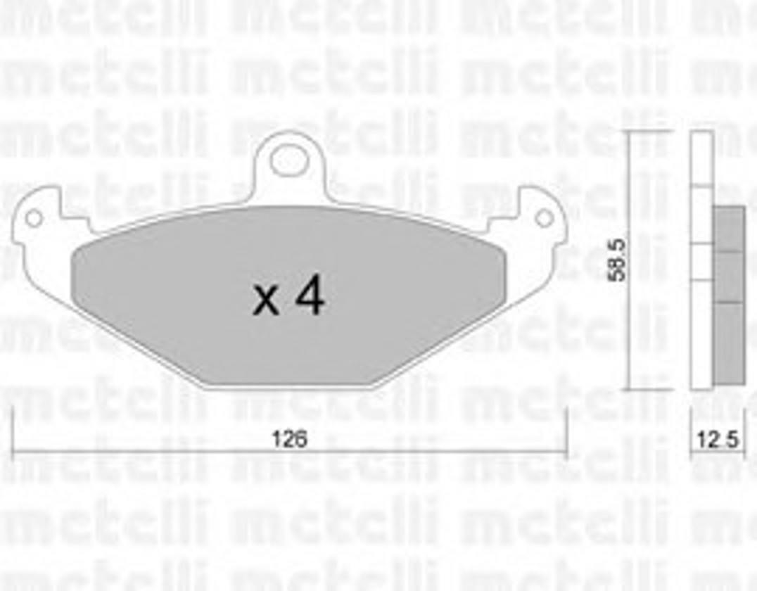 Колодки тормозные дисковые METELLI 22-0165-1