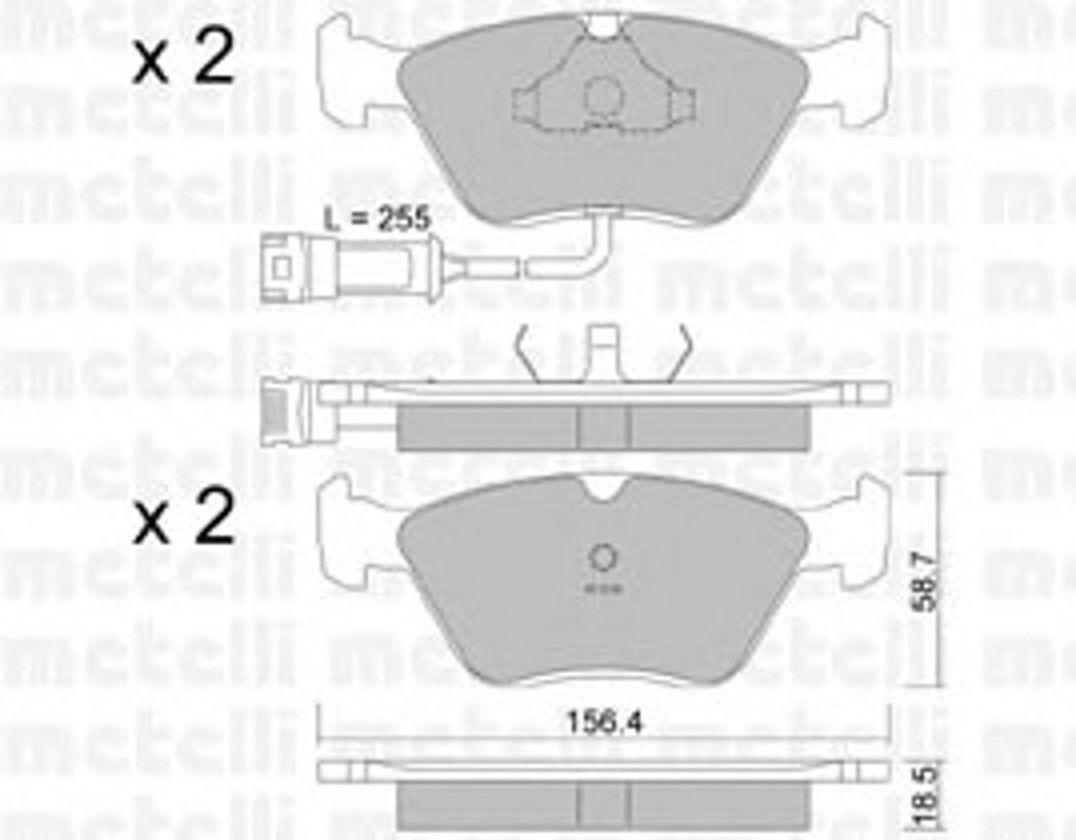 Колодки тормозные дисковые METELLI 22-0205-1