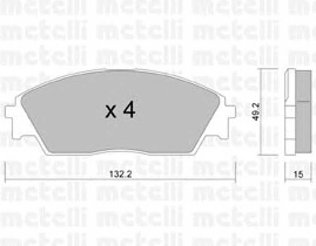 Комплект тормозных колодок дисковый тормоз METELLI 22-0236-0