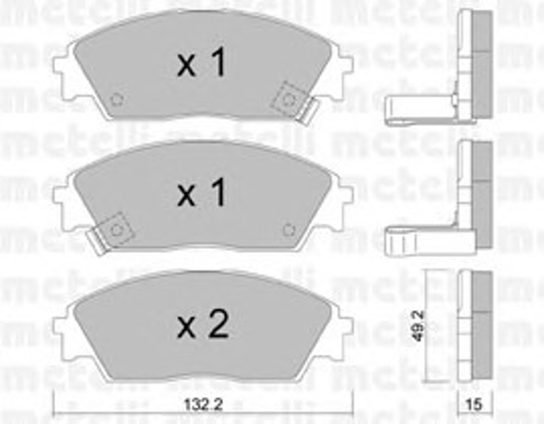 Колодки тормозные дисковые METELLI 22-0236-1