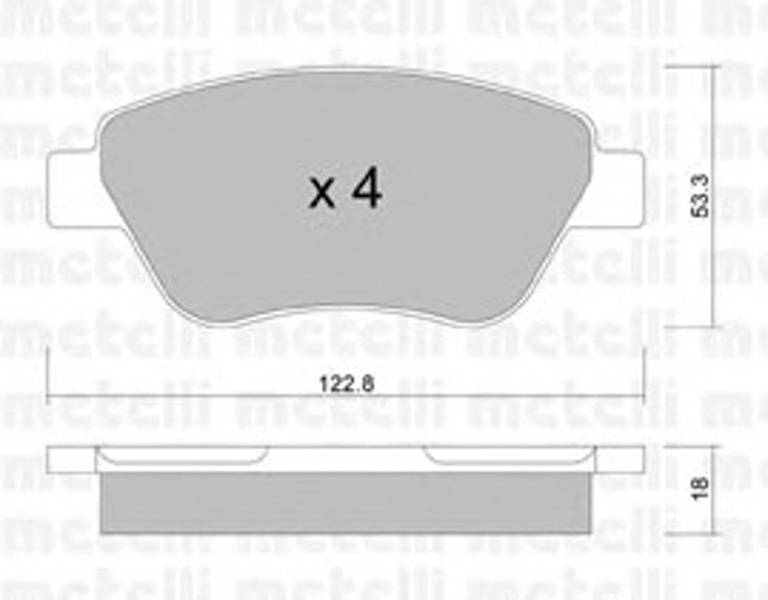 Колодки тормозные дисковые METELLI 22-0321-1