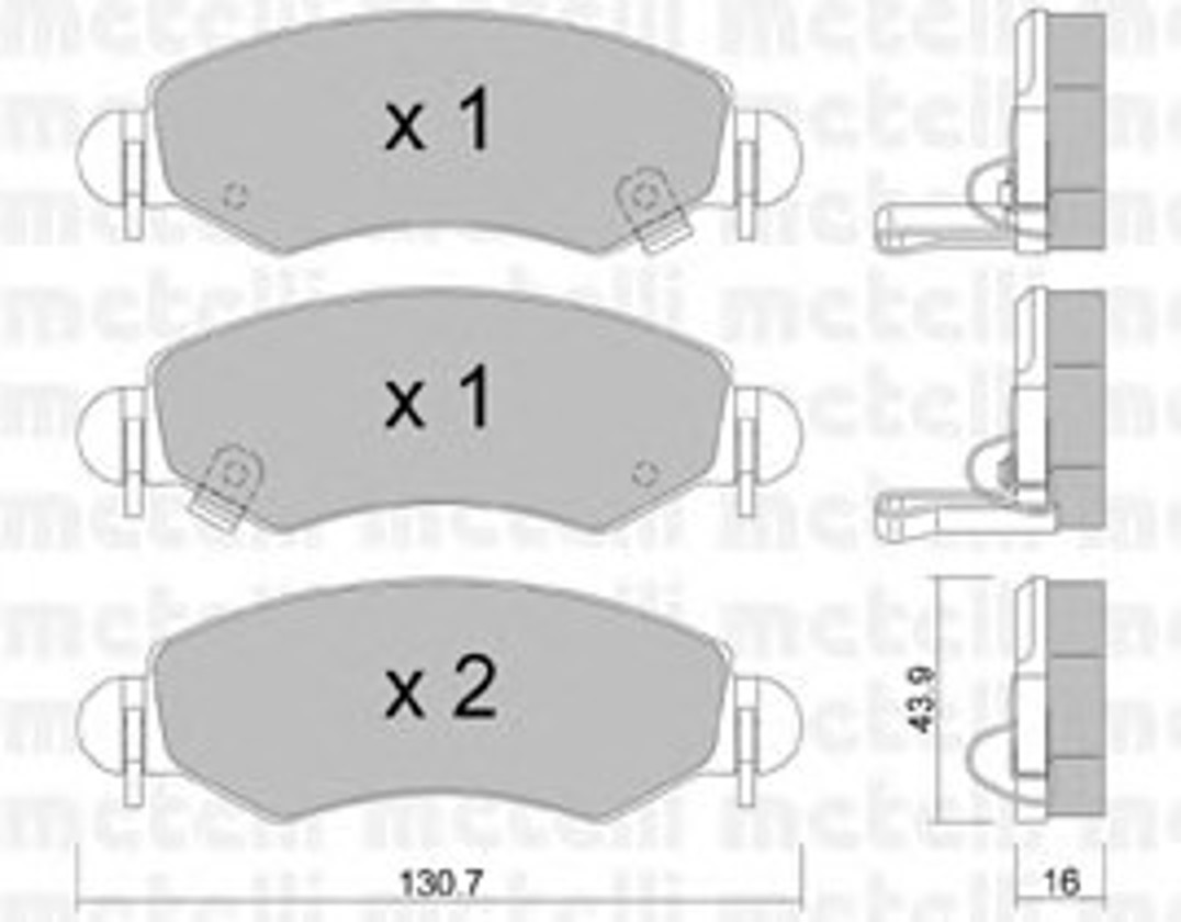 Колодки тормозные дисковые METELLI 22-0339-1
