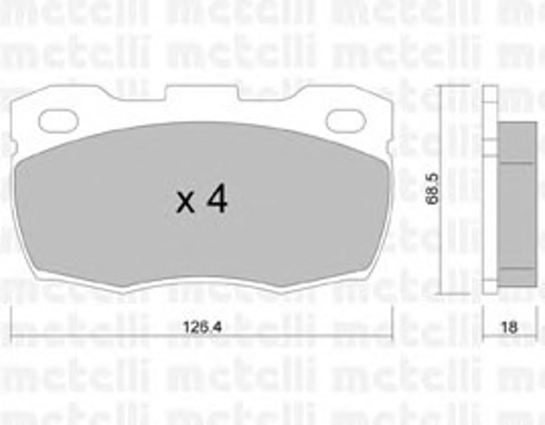 Колодки тормозные дисковые METELLI 22-0352-0