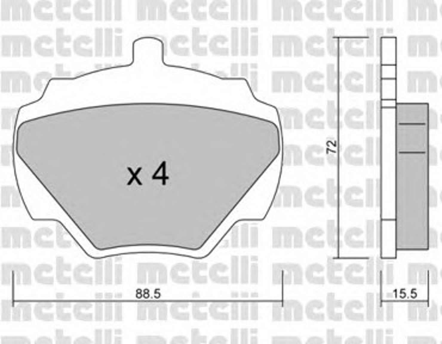 Колодки тормозные дисковые METELLI 22-0353-0
