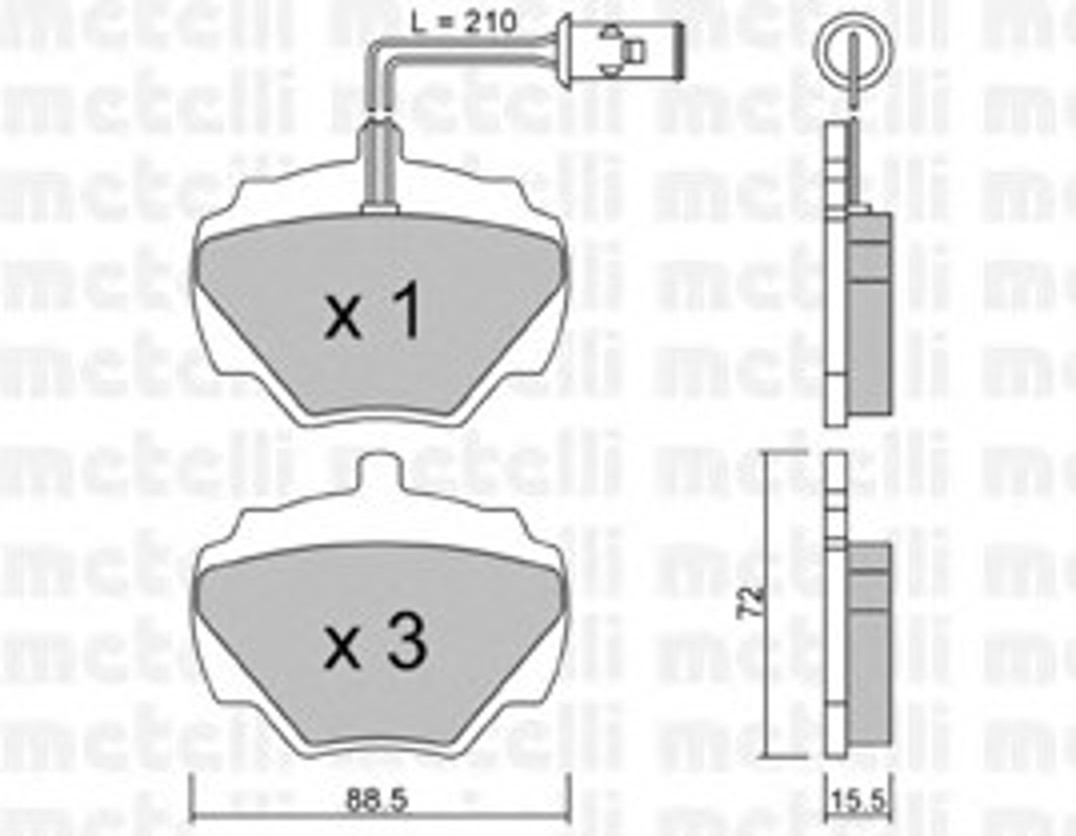 Колодки тормозные дисковые METELLI 22-0353-1
