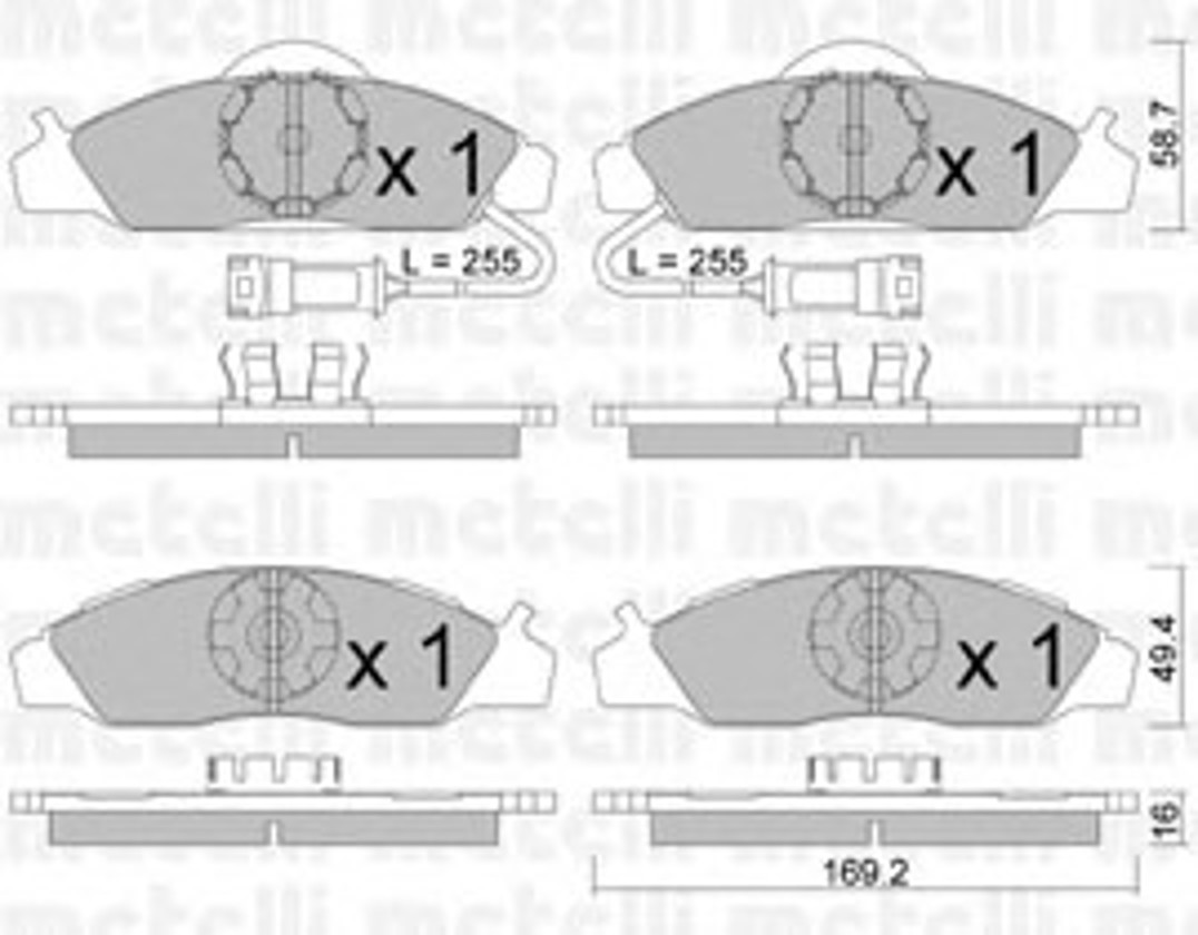 Колодки тормозные дисковые METELLI 22-0368-0