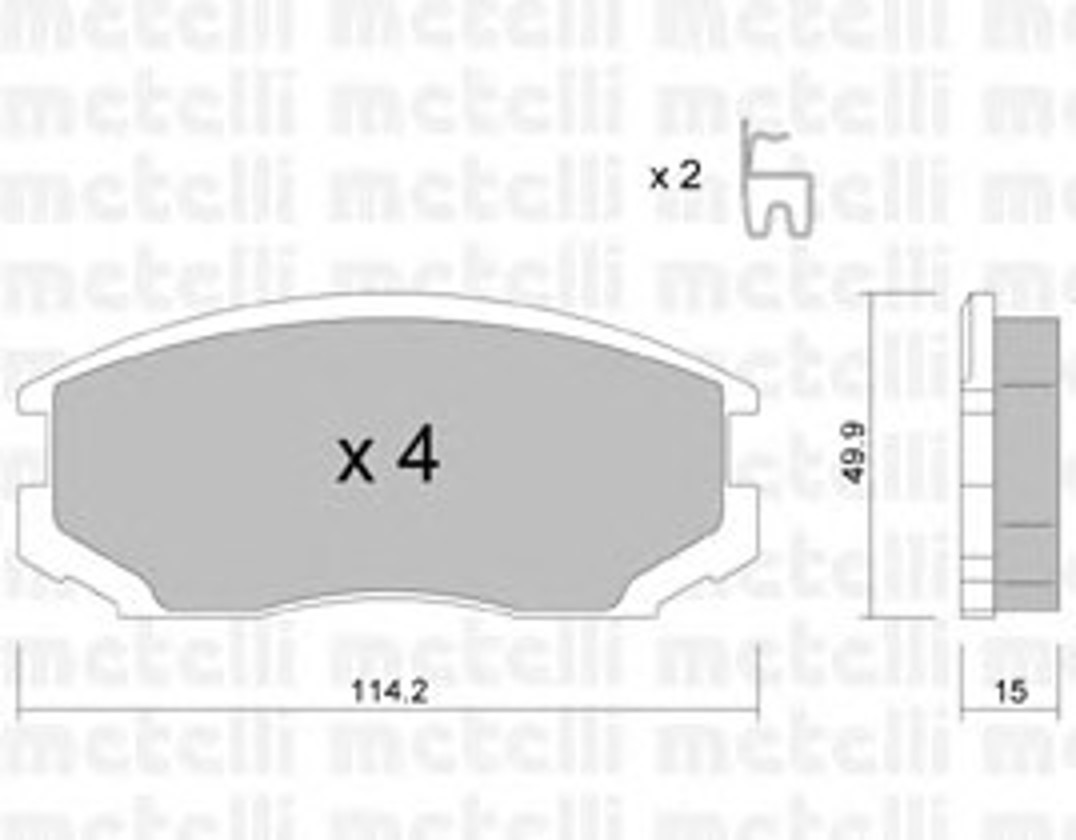 Колодки тормозные дисковые METELLI 22-0382-0