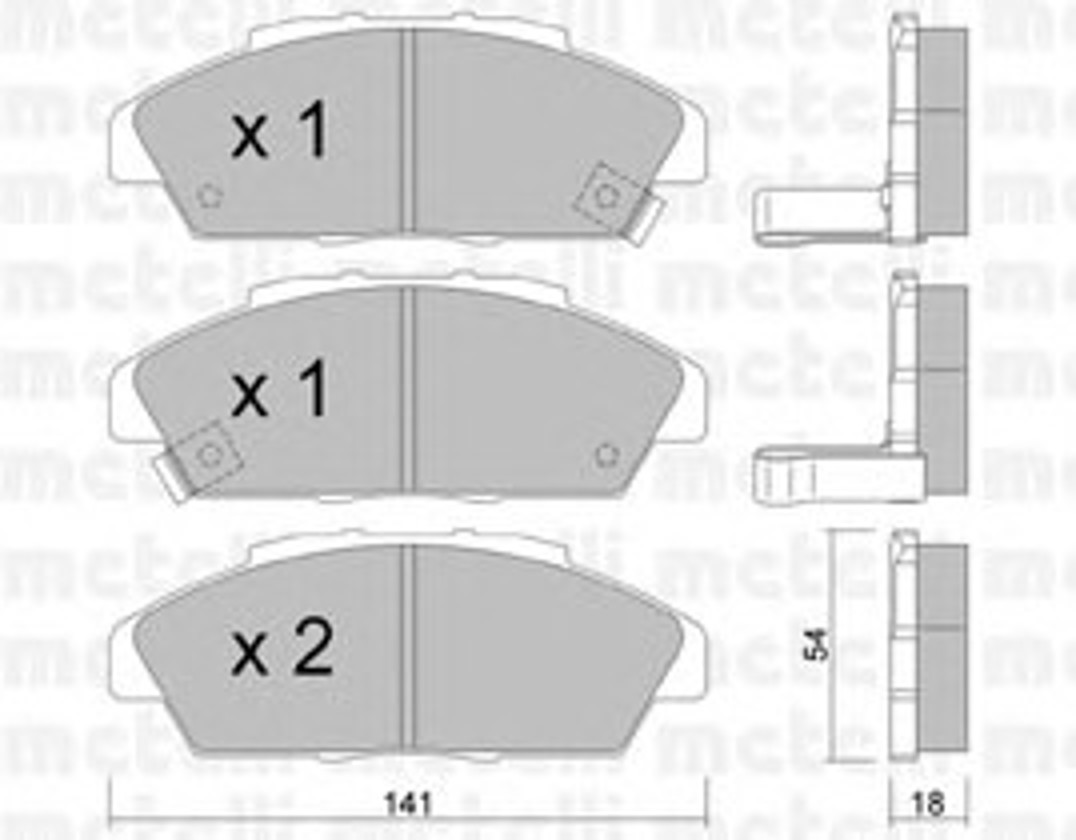 Колодки тормозные дисковые METELLI 22-0385-0