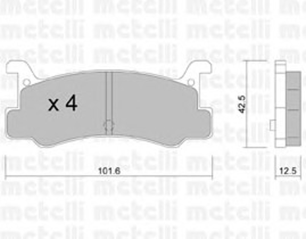 Колодки тормозные дисковые METELLI 22-0389-0