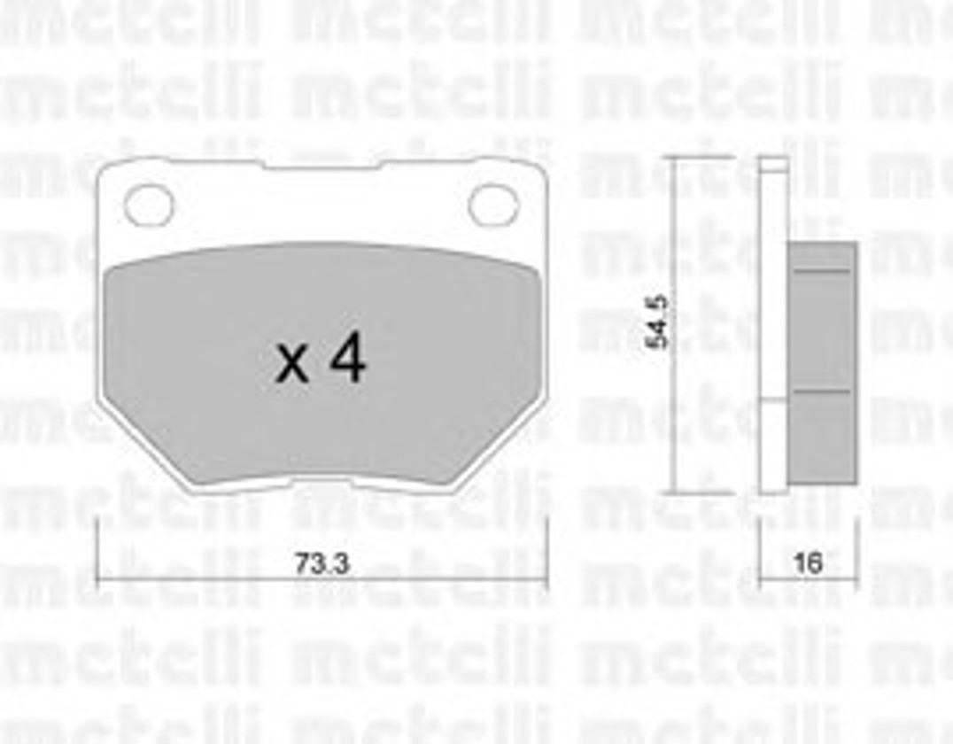 Колодки тормозные дисковые METELLI 22-0494-0