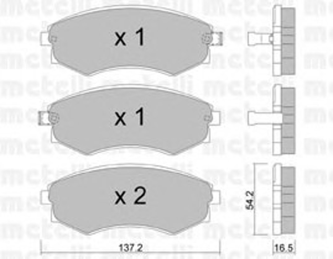 Колодки тормозные дисковые METELLI 22-0518-0