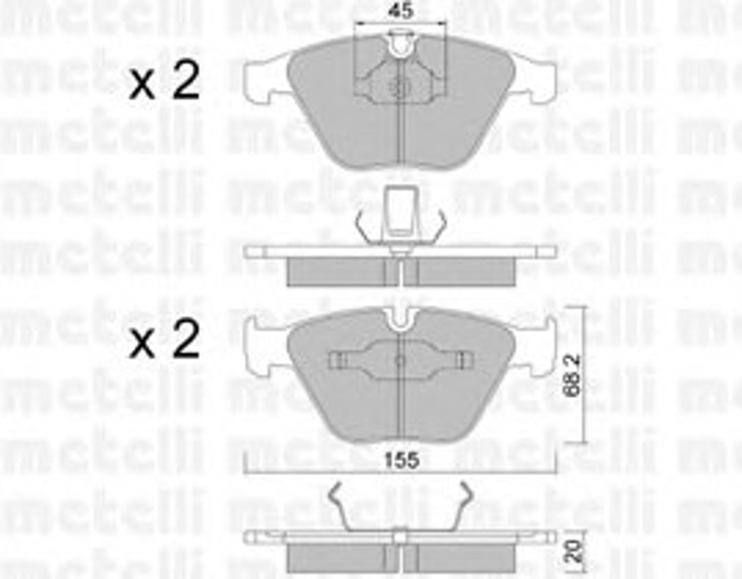 Колодки тормозные дисковые METELLI 22-0558-4