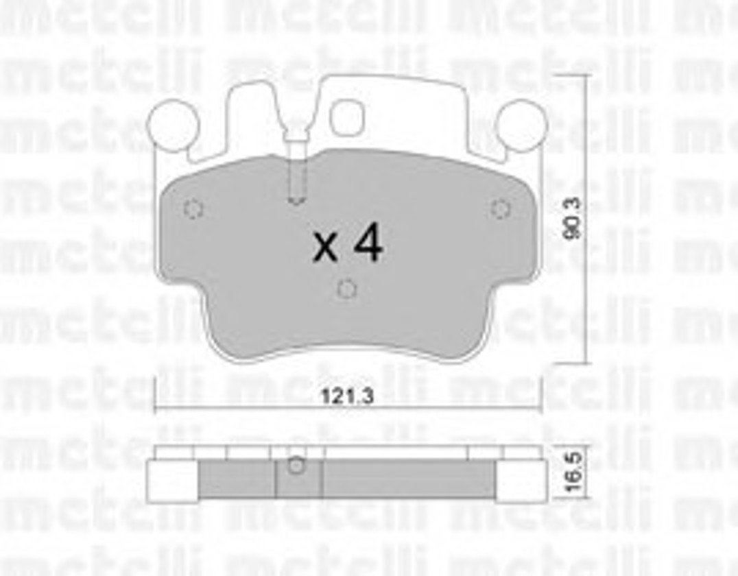 Колодки тормозные дисковые METELLI 22-0657-0