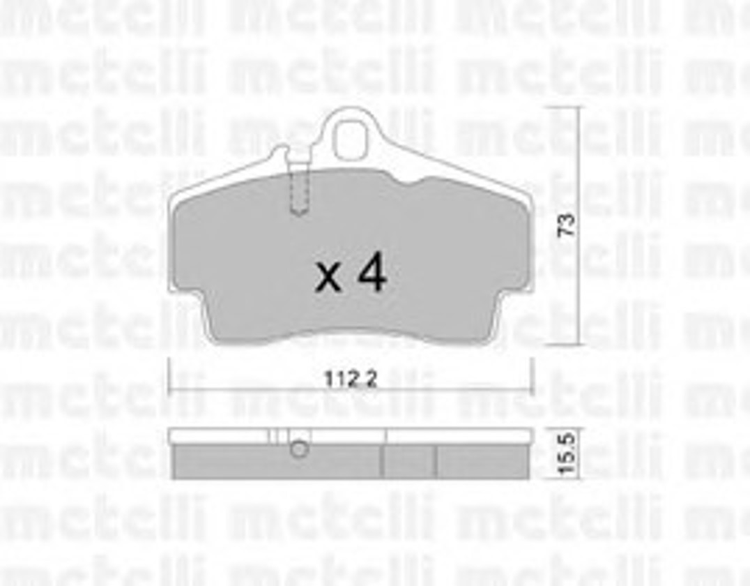 Комплект тормозных колодок дисковый тормоз METELLI 22-0658-0