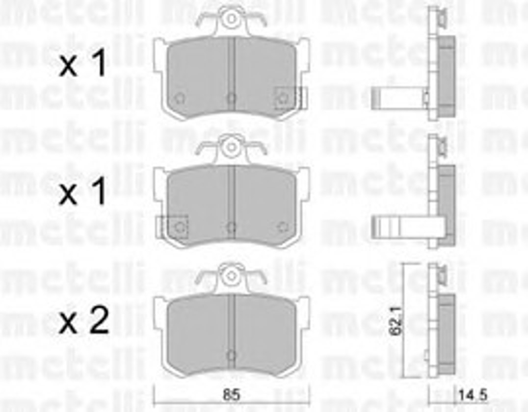 Колодки тормозные дисковые METELLI 22-0691-1