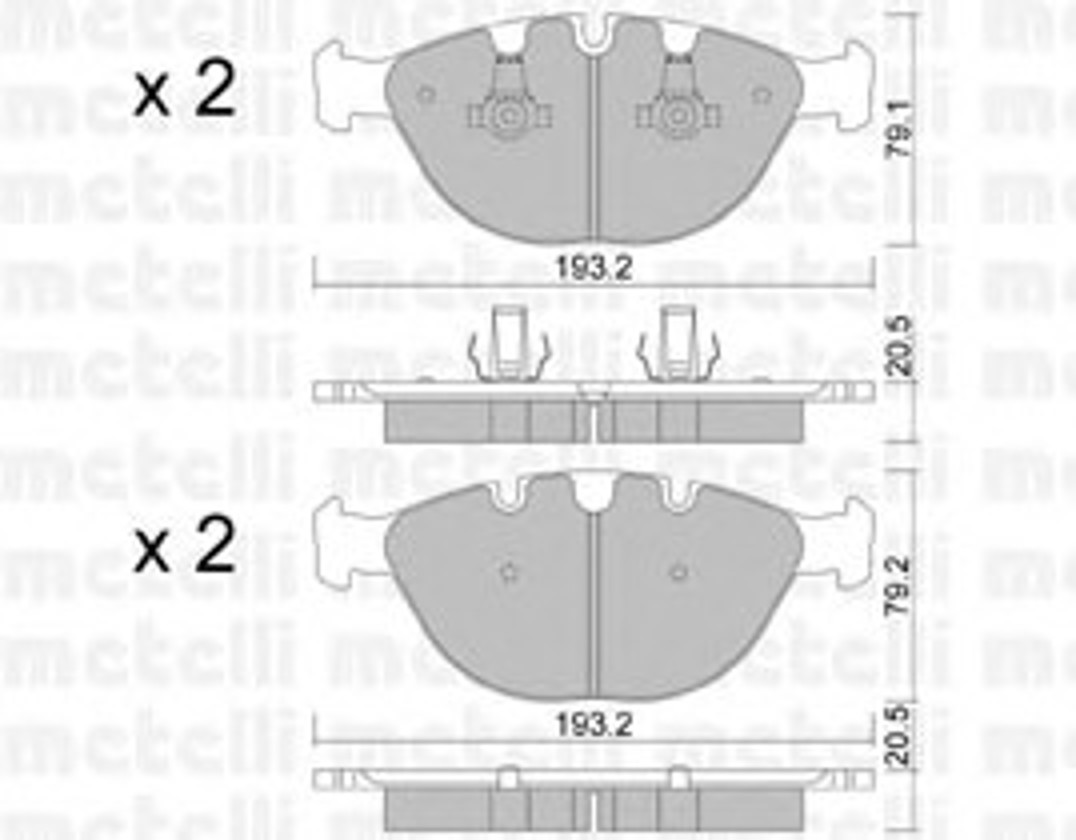 Колодки тормозные дисковые METELLI 22-0771-0
