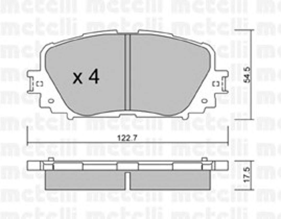 Колодки тормозные дисковые METELLI 22-0820-0
