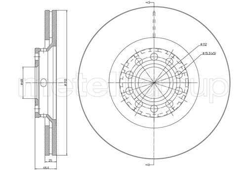Тормозной диск METELLI 23-0726C