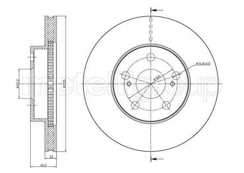 Тормозной диск METELLI 23-1062C