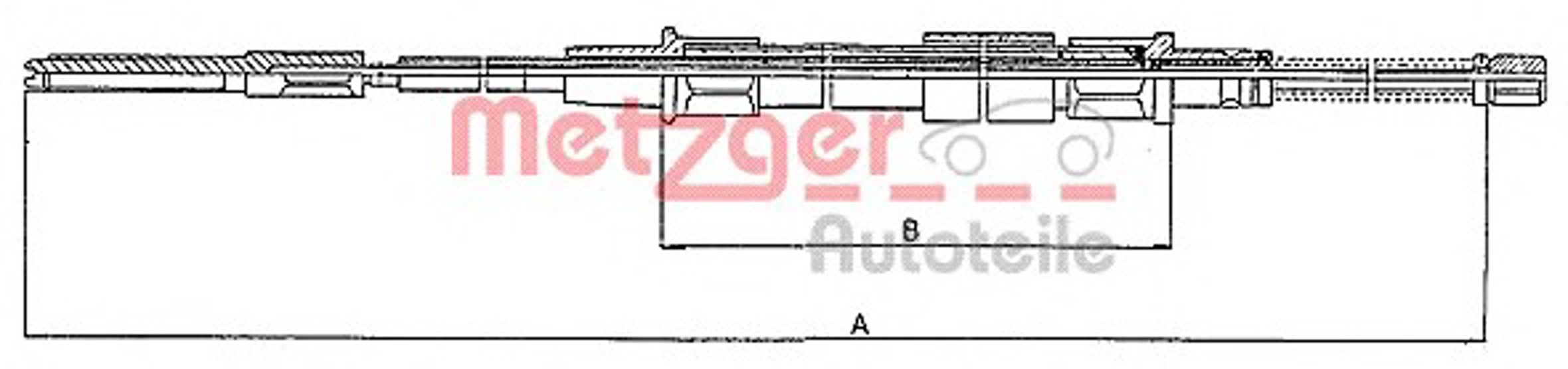 Трос стояночного тормоза METZGER 10.7402