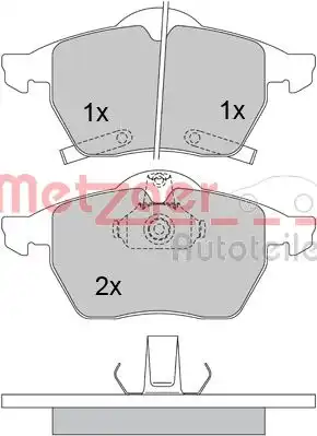 Колодки тормозные дисковые METZGER 1170098