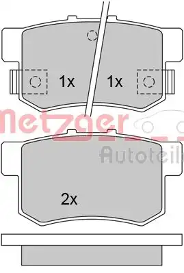 Колодки тормозные дисковые METZGER 1170213