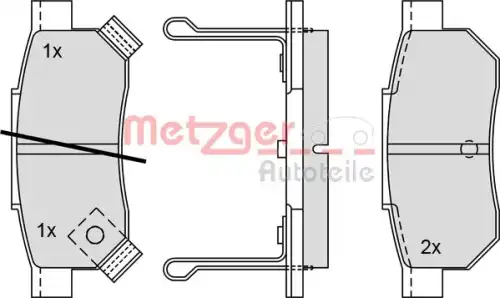 Колодки тормозные дисковые METZGER 1170251